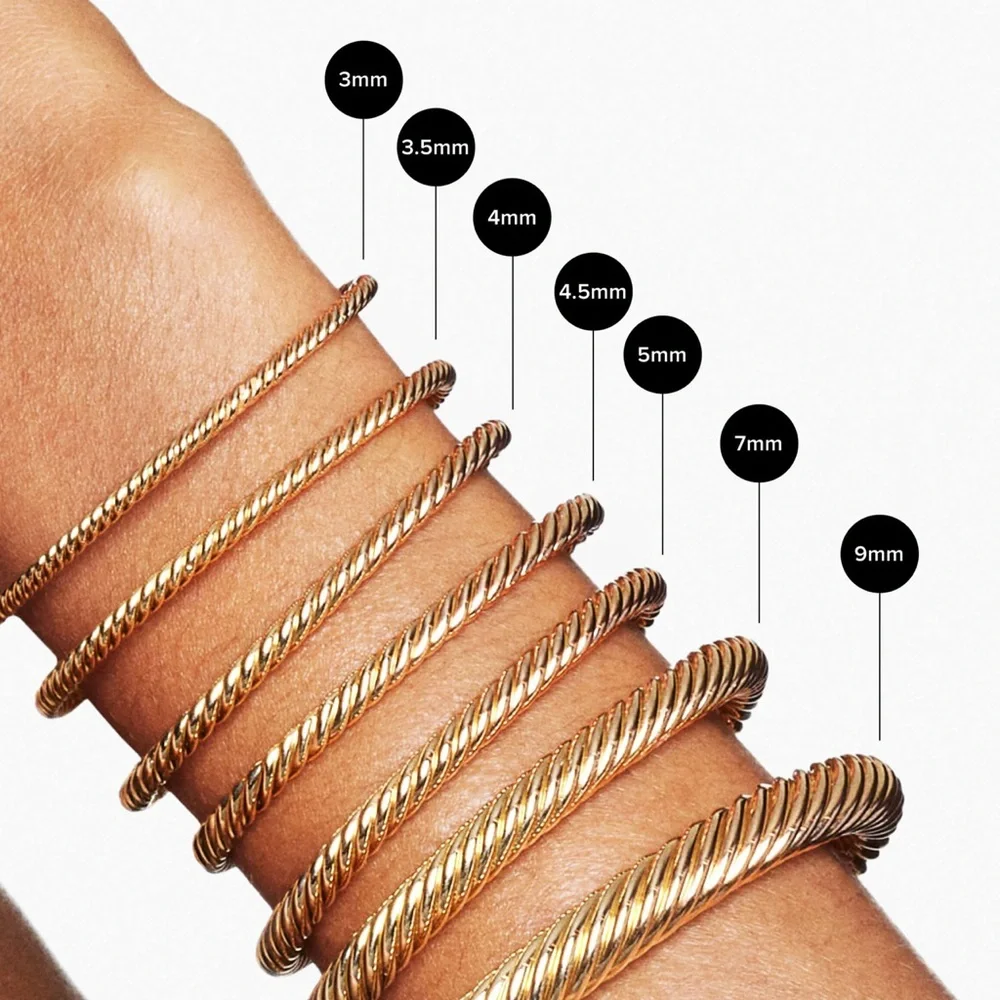 EUC David Yurman RENAISSANCE® OVAL CABLESPIRA® BRACELET, 18K Gold, Diamonds, 7mm - Picture 9 of 9